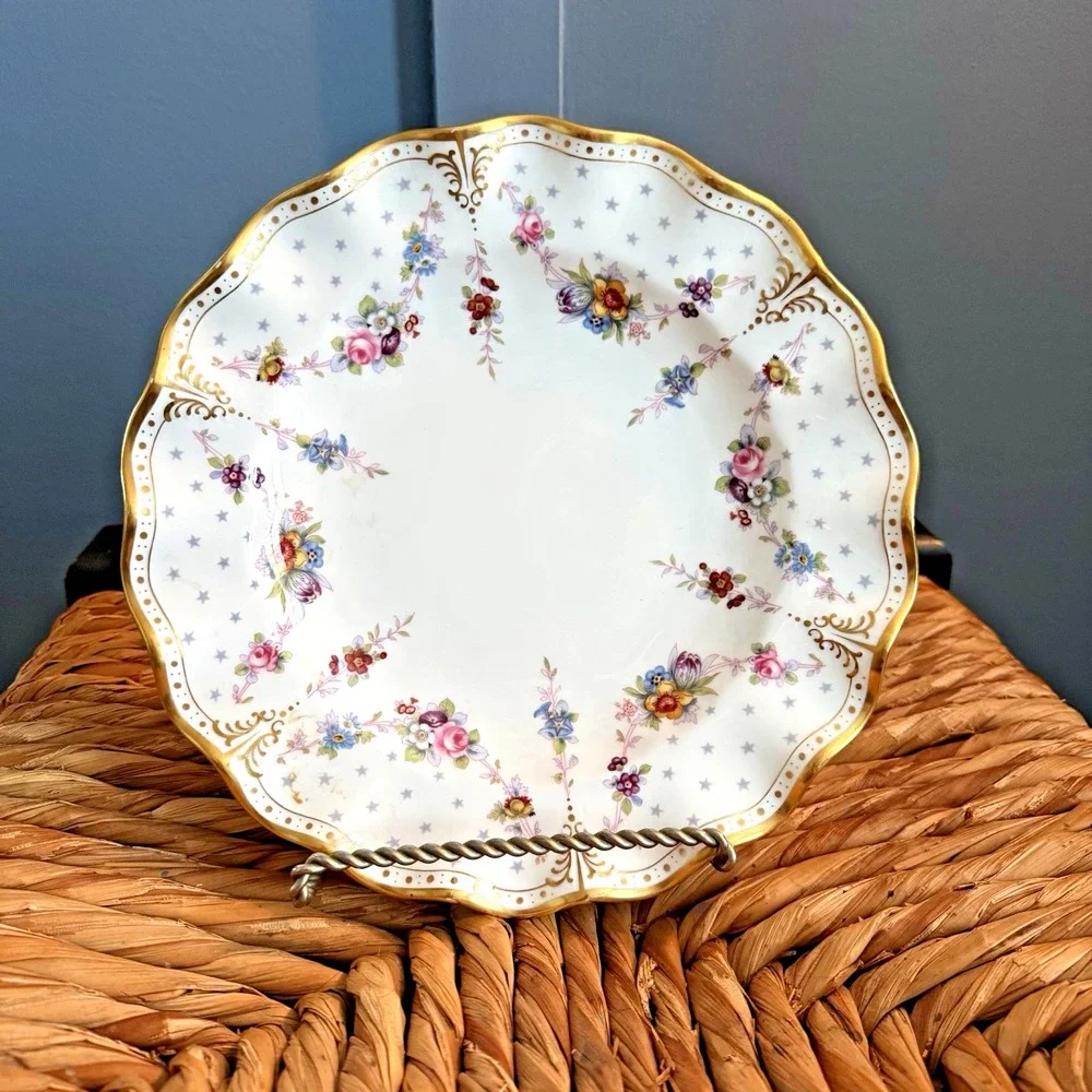 Royal Crown‎ Derby Royal Antoinette Dinner Plate 7019225 English Bone China 10